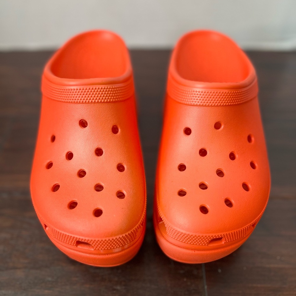 Orange CROCS Clogs w Vent Holes